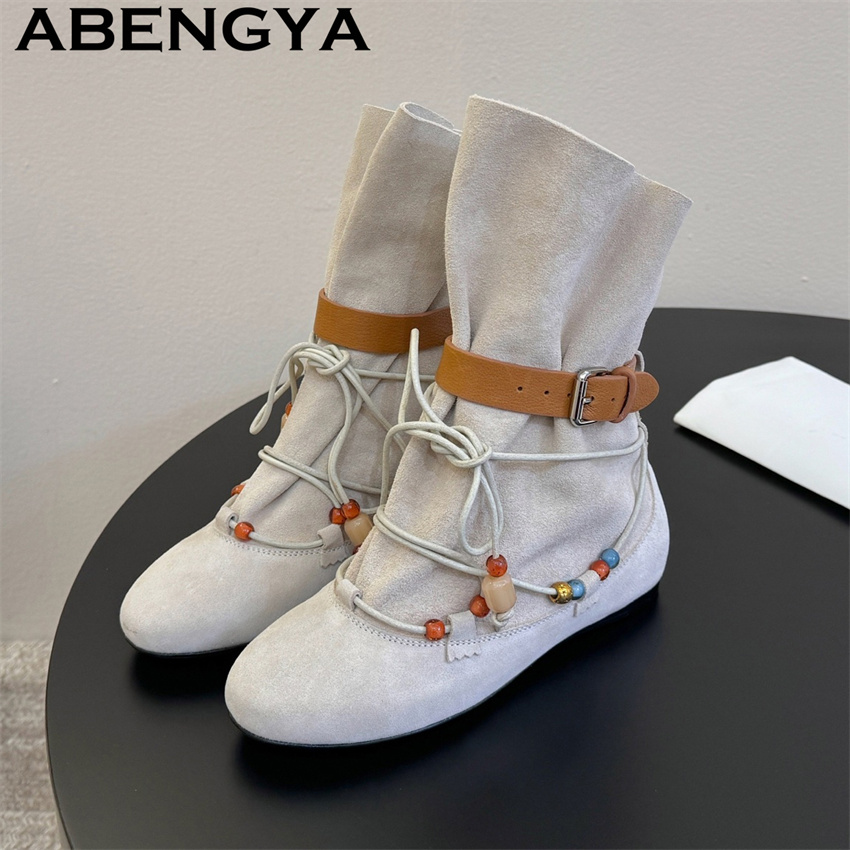 Ethnic Fashion Week - Botines de Ante con Diseño de