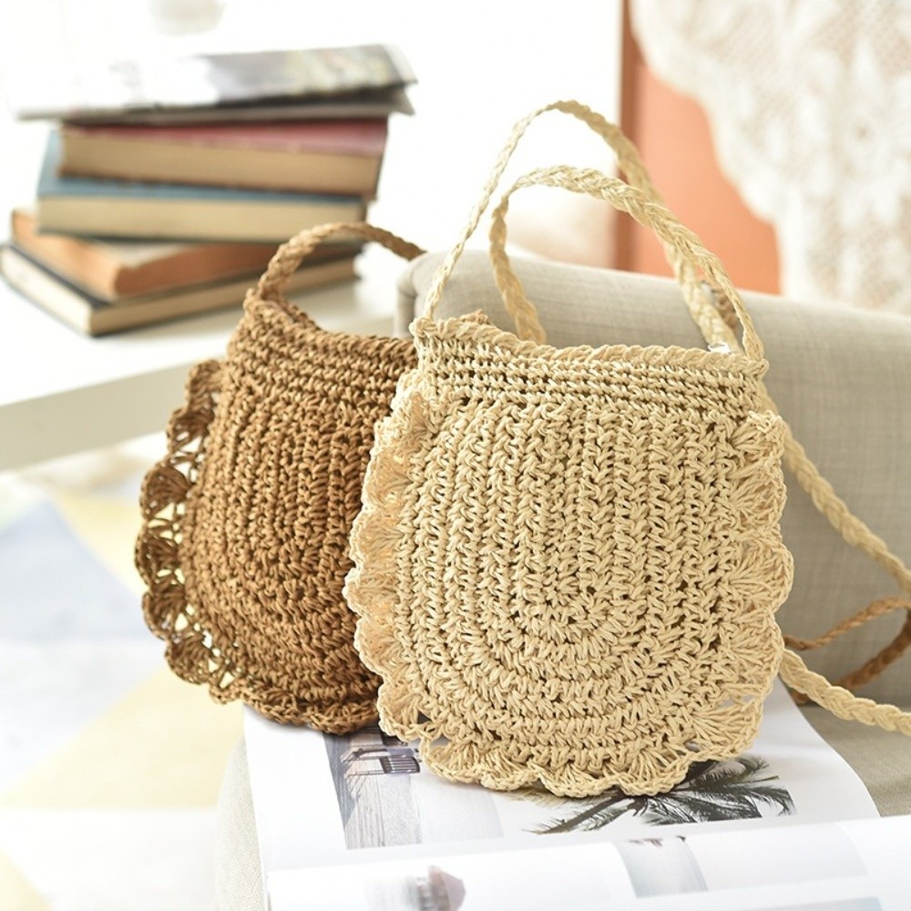 Ethnic Fashion Trend - Bolso de mano versátil de paja