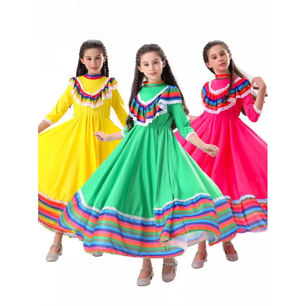 Ethnic Outfit - Disfraz de Baile Étnico para Niñas