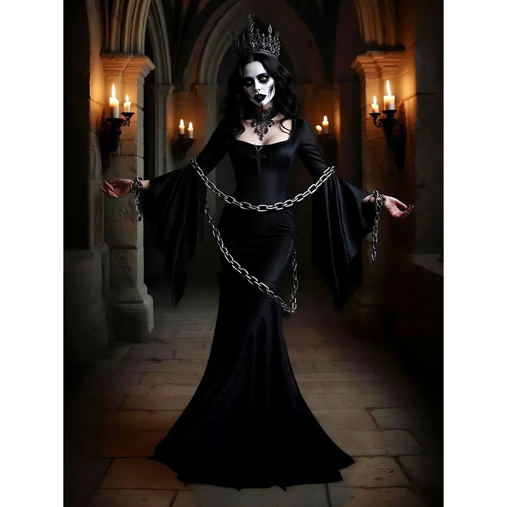Ethnic Clothing & Online Fashion Store Khaadi Uk - Vestido Largo Gótico de Bruja Murciélago