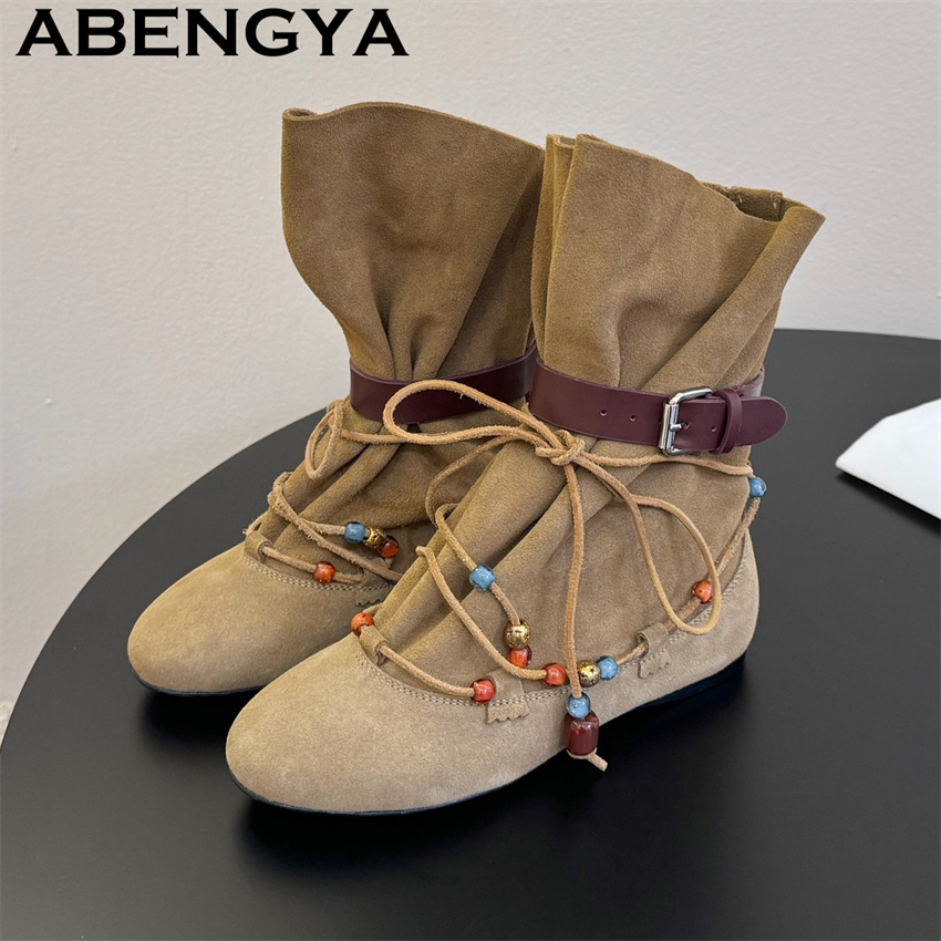Ethnic Fashion Week - Botines de Ante con Diseño de