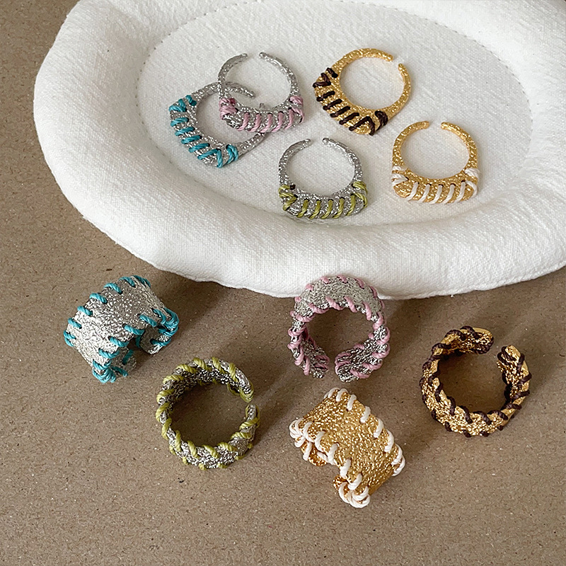 Ethnic Fashion Online - Anillo de cóctel ajustable de metal