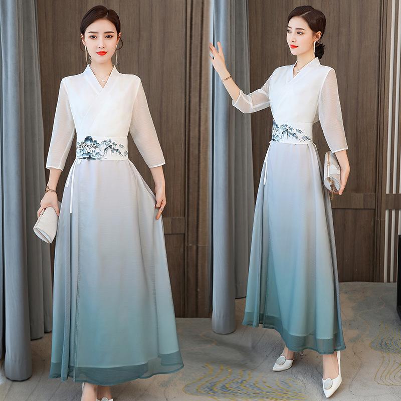 Ethnic Fashion Clothing - Vestido tradicional chino Hanfu para mujer,