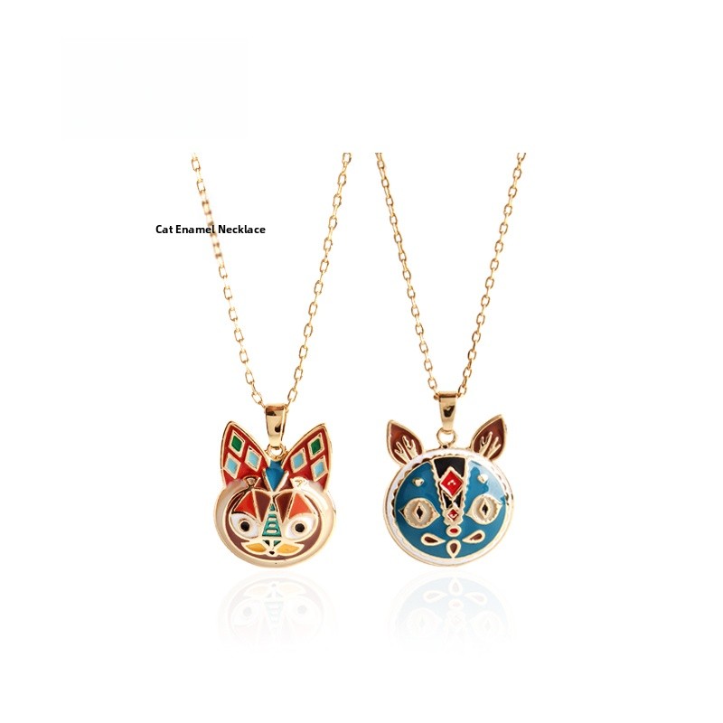 Ethnic Fashion World - Collar de gato con patrón artístico