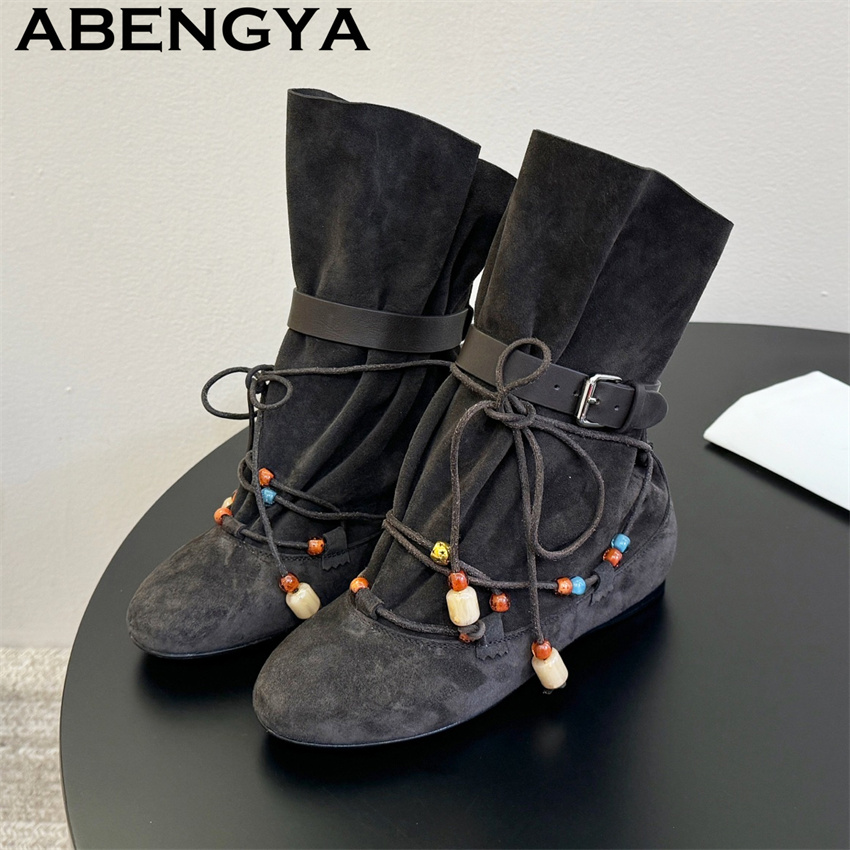Botines de Ante con Diseño de  - Ethnic Fashion Week reseña y precio