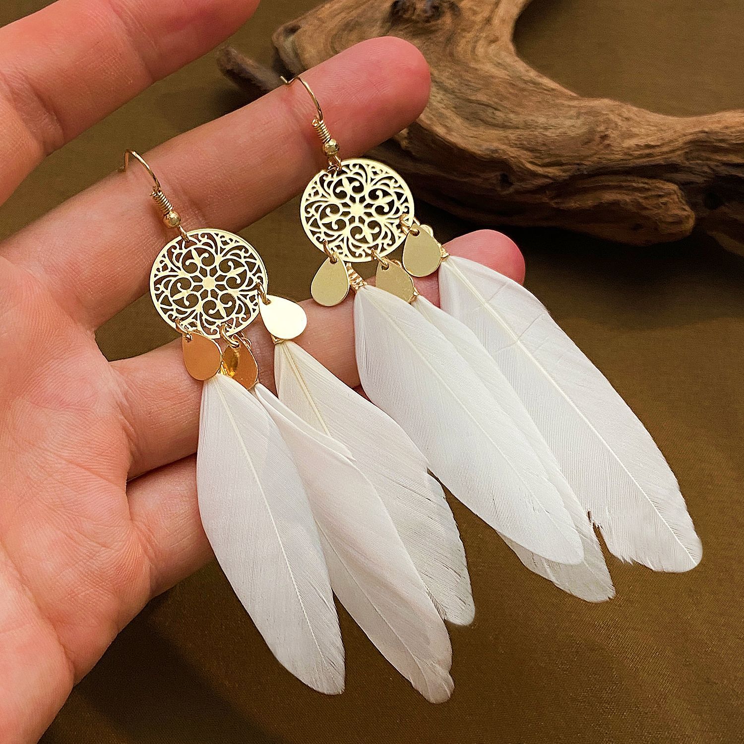 Pendientes exóticos bohemios c - Ethnic Fashion Trend reseña y precio
