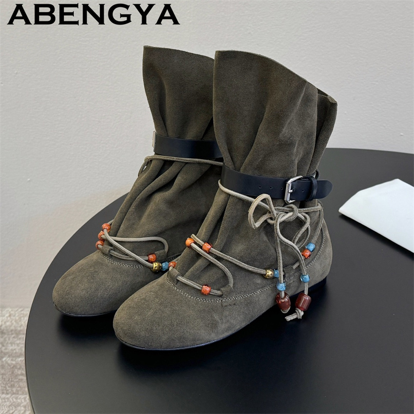 Botines de Ante con Diseño de  - Ethnic Fashion Week reseña y precio