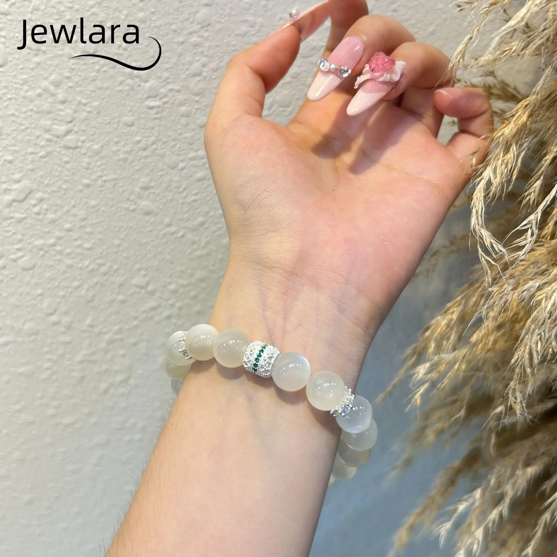 Pulsera de Piedra Lunar Blanca - Ethnic Fashion Trend reseña y precio