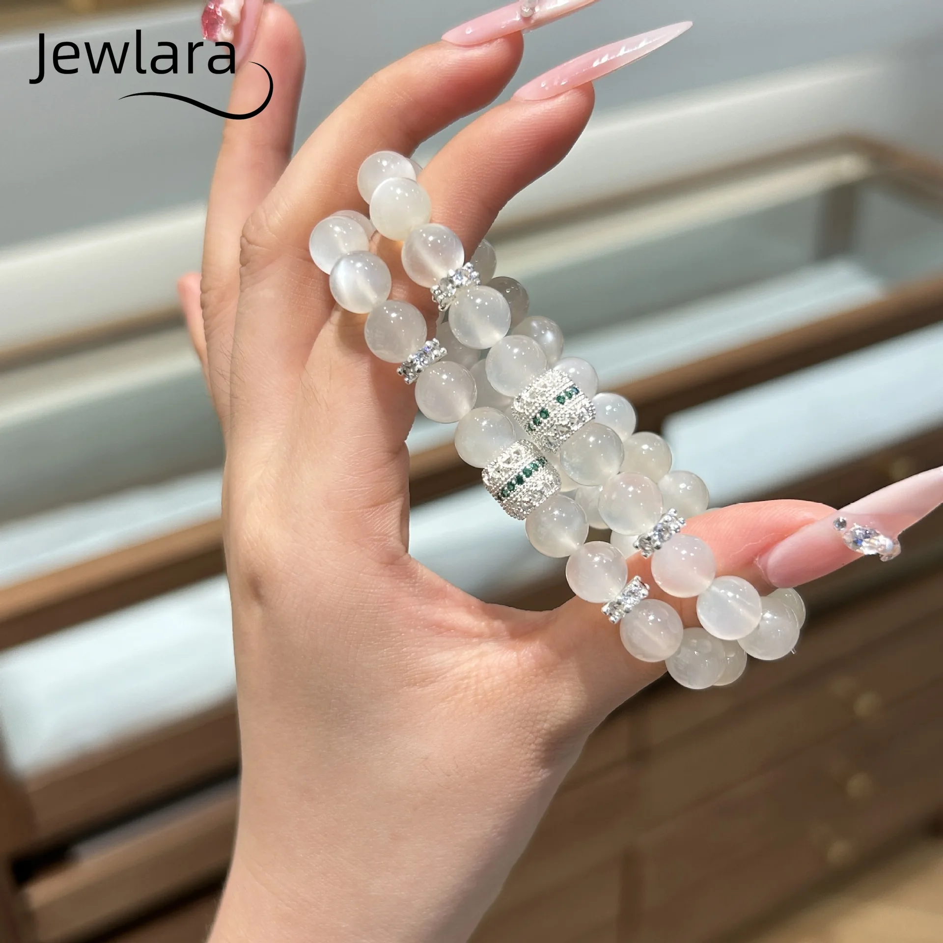 Pulsera de Piedra Lunar Blanca - Ethnic Fashion Trend reseña y precio