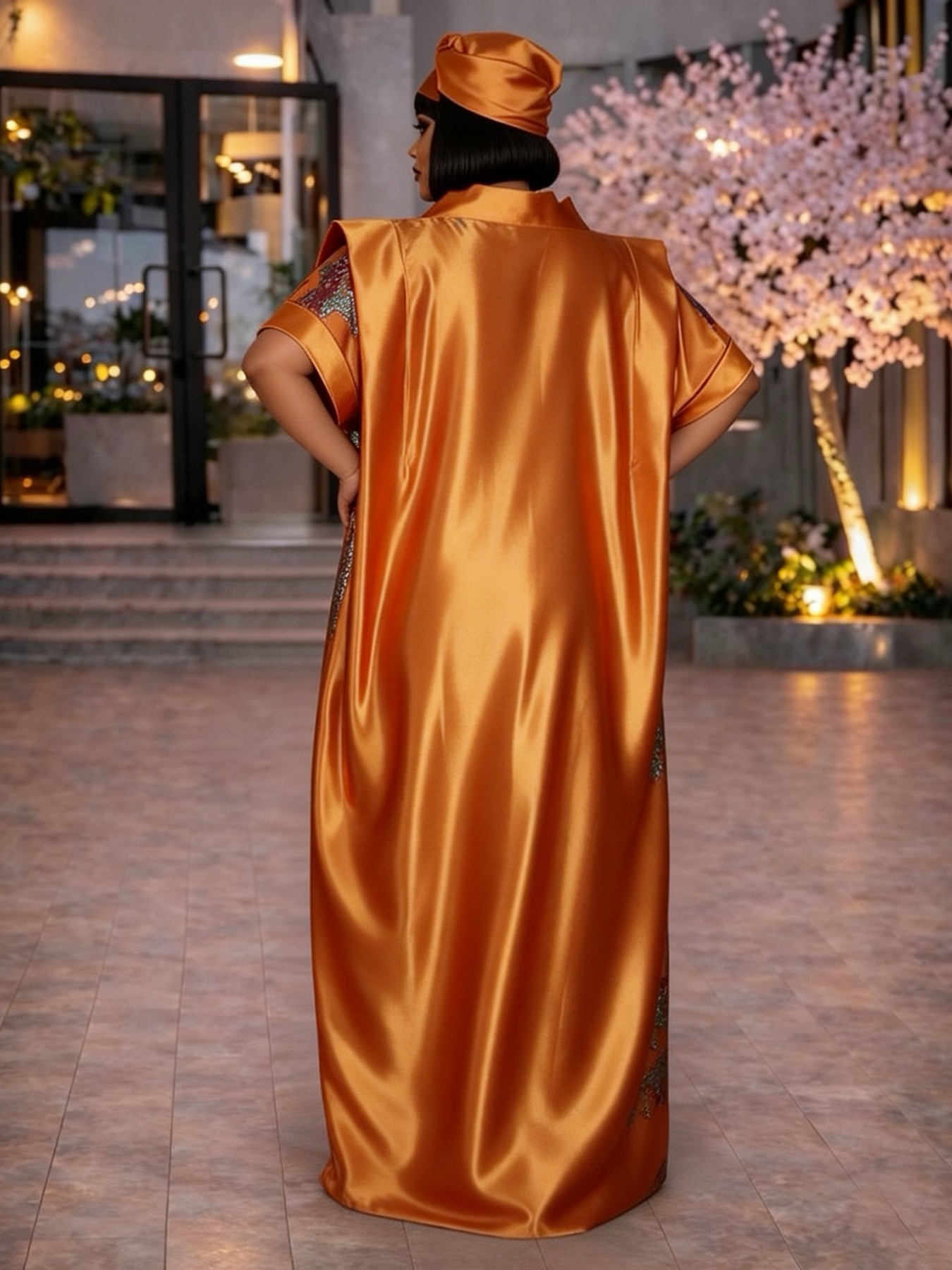 Vestido Abaya de Satén Jacquar - Abaya Modest Wear reseña y precio